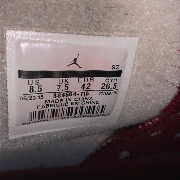 Jordan maroon 6 - Picture 6 of 6